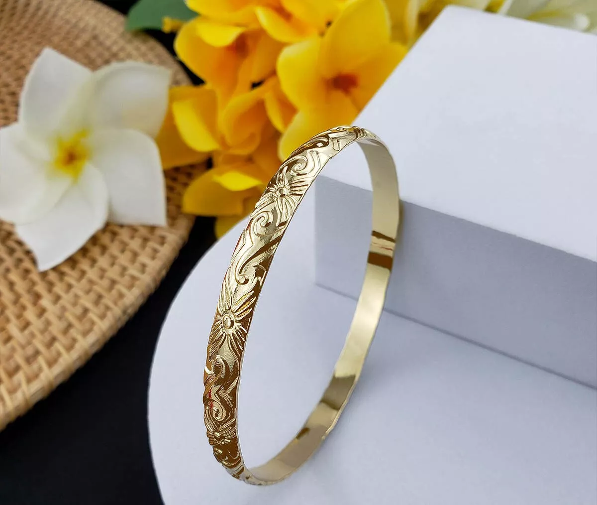 Hawaiian cheap bangles gold