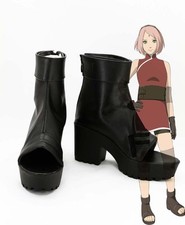 Naruto the last Haruno Sakura shinobi ninja Cosplay Schuhe Kostüm Shoes schwarz
