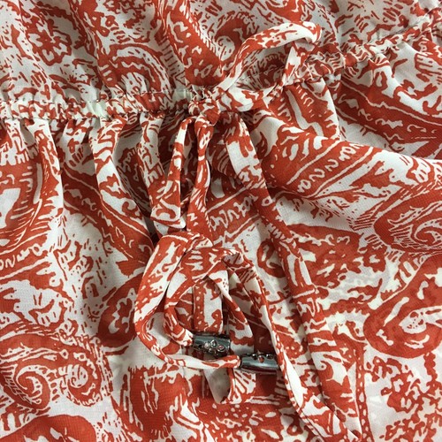 Camicia donna Entro taglia small arancione paisley dettagli uncinetto semi trasparente - Foto 5 di 11