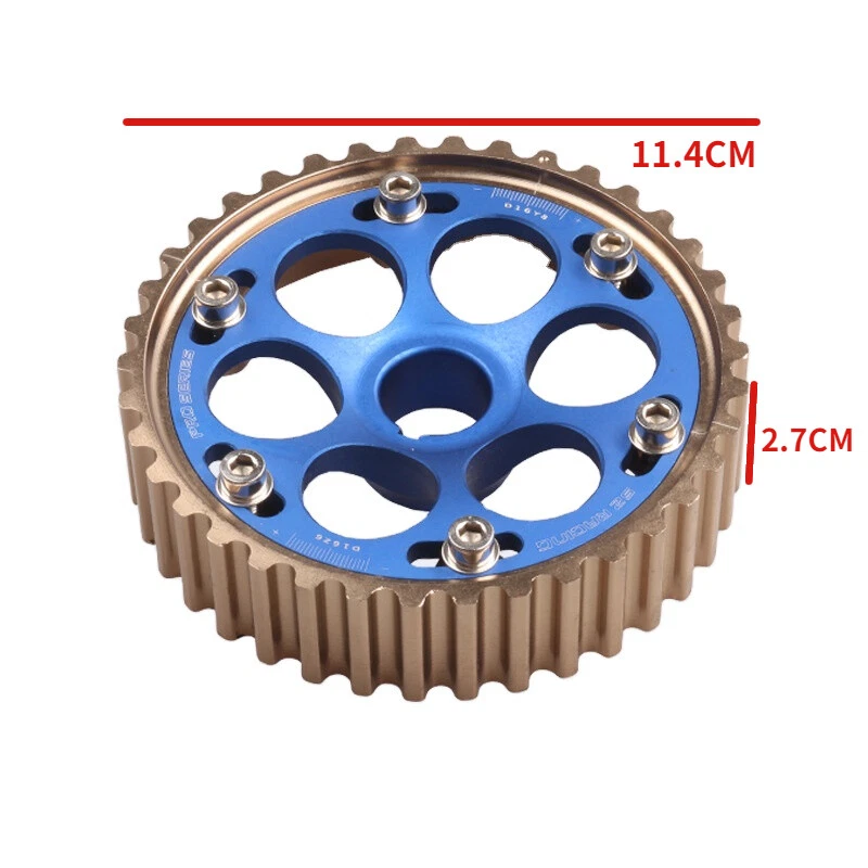 Aluminum Cam Gear Pulley Timing Gear For Honda Civic 88-95 D Series CRX Del Blue Foto 2 de 4