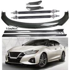 Carbon Fiber Front Bumper Lip Spoiler & Side Skirt Body Kits For Sentra Altima M