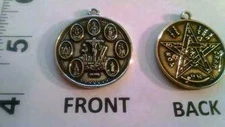 7 AFRICAN POWERS ROUND PENDANT b/w TETRAGRAMMATON W/ FREE NECK CORD! seven