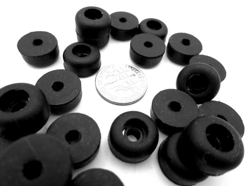 Screw on Rubber Bumper Pad Feet Has 1/8" #5 ID Screw Hole,  1/2" Pad 1/4 Tall - Picture 1 of 12