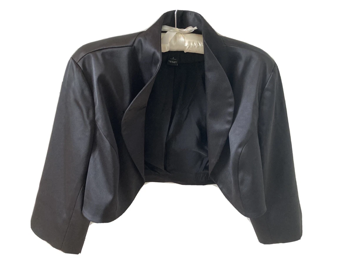 Black 2025 satin bolero