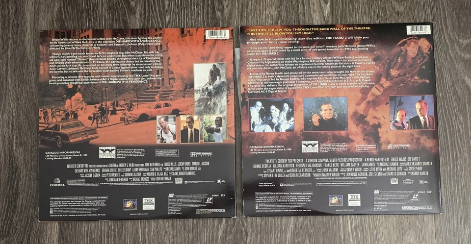 Die Hard With A Vengeance Special Widescreen Edition Laserdisc THX Gatefold Set Foto 4 de 4