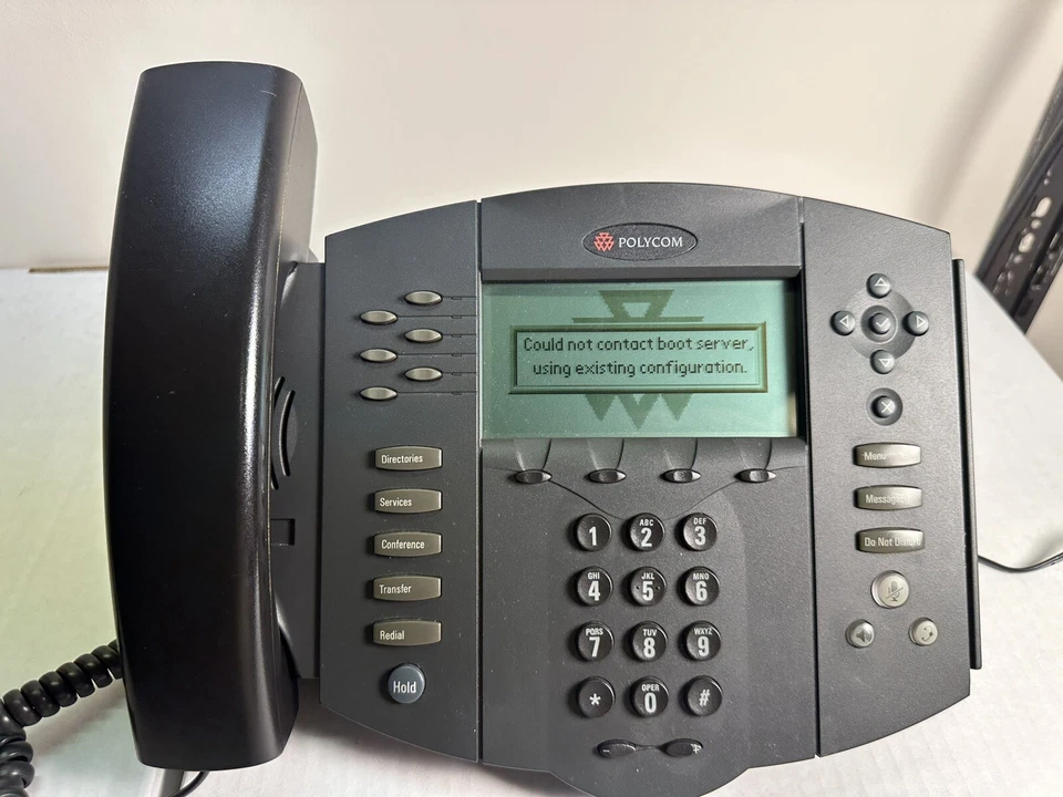 Teléfono Polycom Soundpoint IP601 6 líneas IP VOIP - 24V P/S (2200-11631-001) - Probado Foto 2 de 4