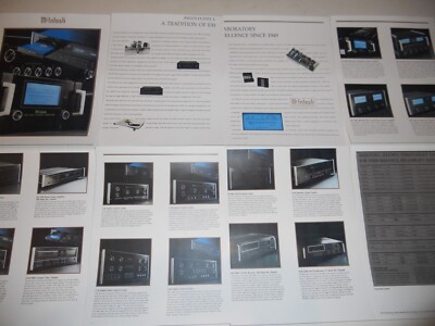 McIntosh 1992 Catalog Pre/Amp/CD/Rec, 8 pg, Specs/Info MC1000/MC2600/7300/C40