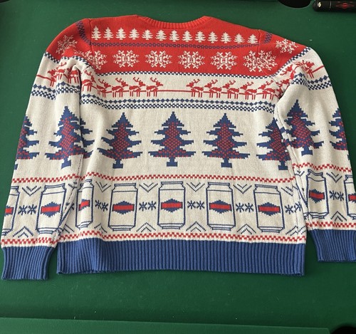 Happy Dad Sweater Men Extra Large Red White Blue Knit Ugly Christmas Full Send - Picture 4 of 8