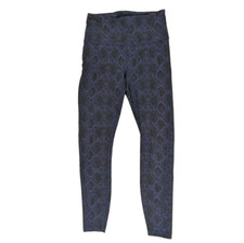 Athleta Ultimate 7/8 Tight Women's XXS Black Blue Print Stretch Yoga Athleisure