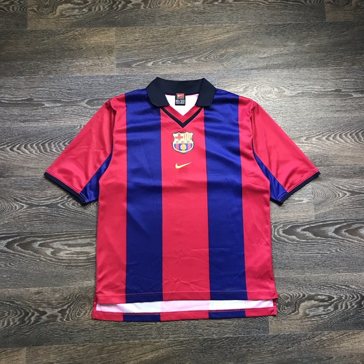 ウェア FC Barcelona 2001-2002 away uniform NIKE Nike Barcelona 2001/2002 Soccer Jersey Away Football Shirt