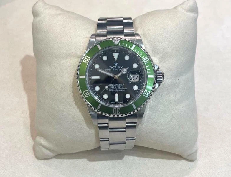 Rolex Submariner Green 50th Anniversary Flat 4 Watch 16610LV