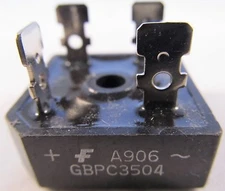 FAIRCHILD SEMICONDUCTOR - GBPC3504 - BRIDGE RECTIFIER, 1PH, 35A, 400V QC