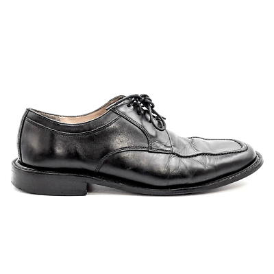 Brass Boot Mens Black Leather Oxford Apron Toe Dress Shoes  display picture 3