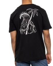 Quiksilver Retro Mountain Wave Black T Shirt MENS Size M