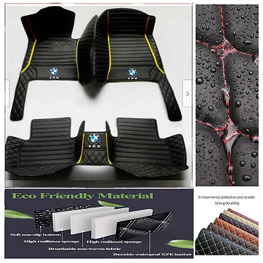 Custom For BMW All Model Car Floor Mats Carpets Waterproof Cargo Liners Handmade - Imagen 8 de 42