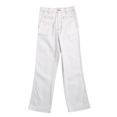 Loewe Women Pants Denim Size 32 White Jeans Made In Italy Brand Old Clothes Used