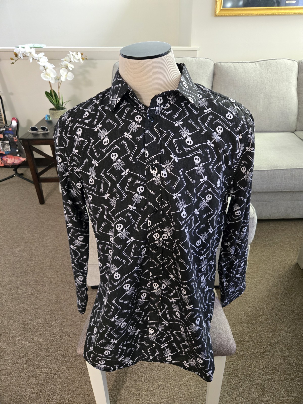 Button Down Skull/Skeleton Shirt - image 1
