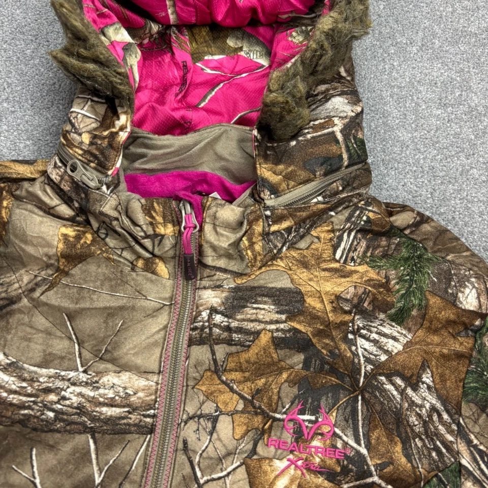 RealTree Jacket Womens 2XL XXL Brown Workwear Camo Hunting Hood Coat Rain Ladies - Image 3 of 4