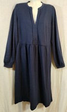 Boden Naomi Relaxed Jersey Dress Navy Sz 12L BNWT