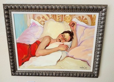 ''Night Song'' Signed Linda Kyser Smith Limited Edition Serigraph Framed 31x24''