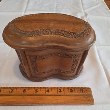 Unique one of a kind Arts n Crafts Cigarette holder dispenser hand carved Rare