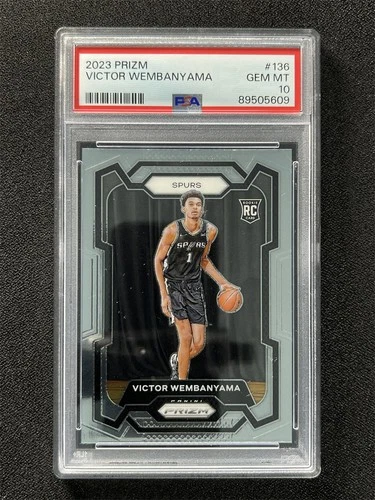 2023-24 Panini Prizm Victor Wembanyama #136 Base Rookie RC PSA 10 GEM MT &07097