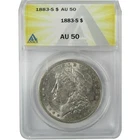 1883 S Morgan Silver Dollar AU 50 ANACS $1 Coin SKU:CP600