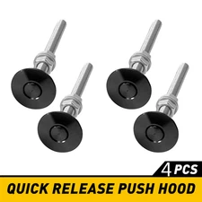 4*Universal Push Button Quick Release Hood Pins Lock Bonnet Clip Latch Bumper P