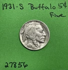 1931 S Buffalo / Indian Head Nickel 5c Fine