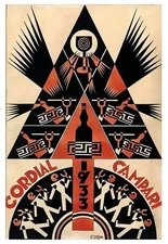 Cordial Campari Vintage Poster 1933 - Futurist Design by Fortunato Depero 24x36”
