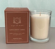 AQUIESSE - CINNAMON TABAC Luxury Scented Soy Candle NIB 6.5 oz Single wick