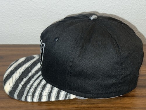Vtg LA Raiders Pro Line Zubaz Black Snapback Hat. Made In USA. - Picture 4 of 8
