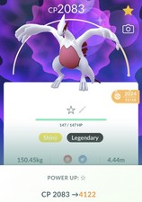 POK MON GO - SHINY LUGIA - L 50 MAX CP - 3 MOVES