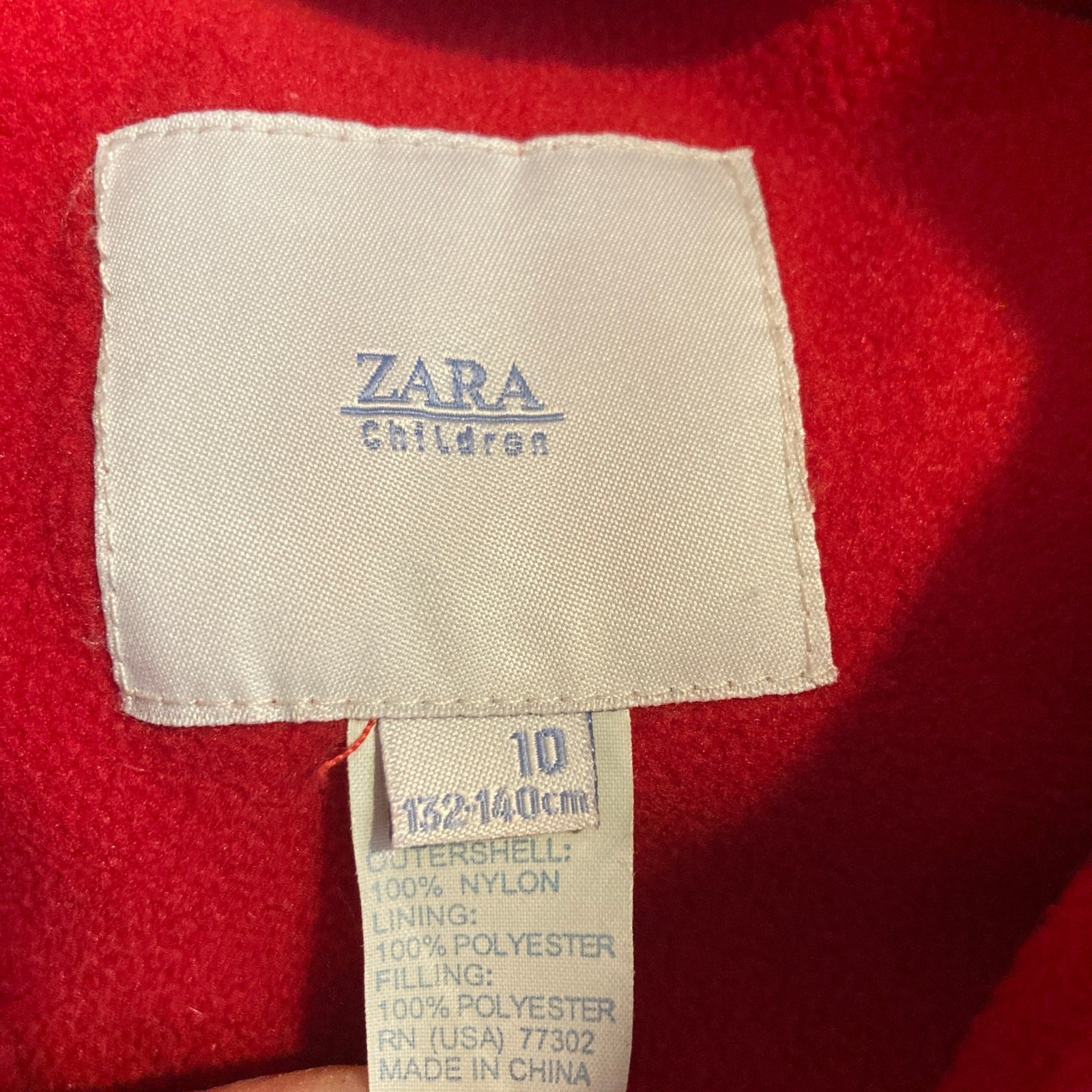 Zara Children Red Hooded Outerwear Puffer Ski Winter Snow Jacket Coat image 7