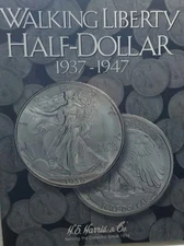 HE Harris Walking Silver Half Dollar 1937-1947 Coin Folder New Book #2694