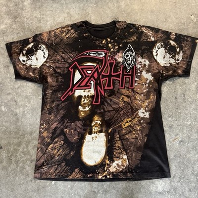 Vintage 1993 Death Individual Thought Patterns All Over Print T-Shirt XL RARE 