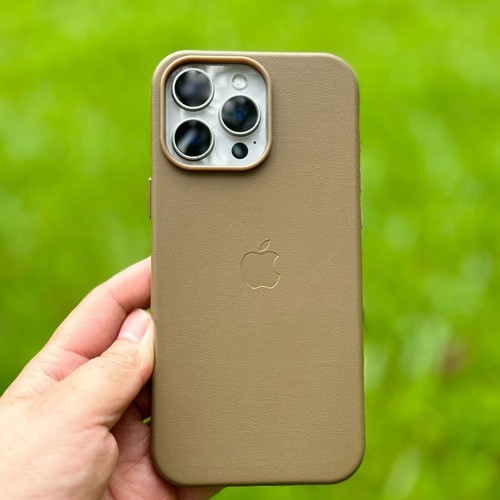 Coque iPhone en cuir d'origine pour Apple iPhone 16 Pro Max 15 Pro 16 15 Plus - Photo 21 sur 37