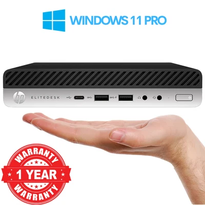 FAST Windows 11 Pro HP EliteDesk QUAD CORE i5/ i7 2TB SSD 64GB RAM Mini PC WIFI - Image 1 of 4