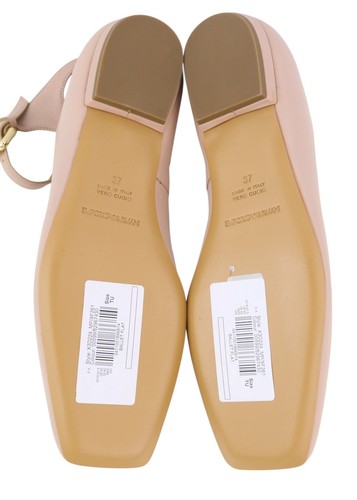 EMPORIO ARMANI X3D224 Women Flats EU37 Light Pink Square Toe Ballerina Casual - Picture 8 of 14