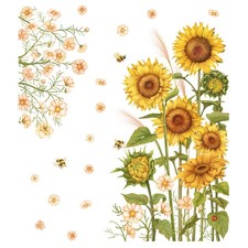  Adesivo Murale Girasole Adesivi Murali Fiori Bella Decalcomania Da Parete