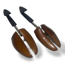 Wood Shoe Keeper Inserts Rochester Travel Shoe Tree Men's Size 4 Spring Loaded