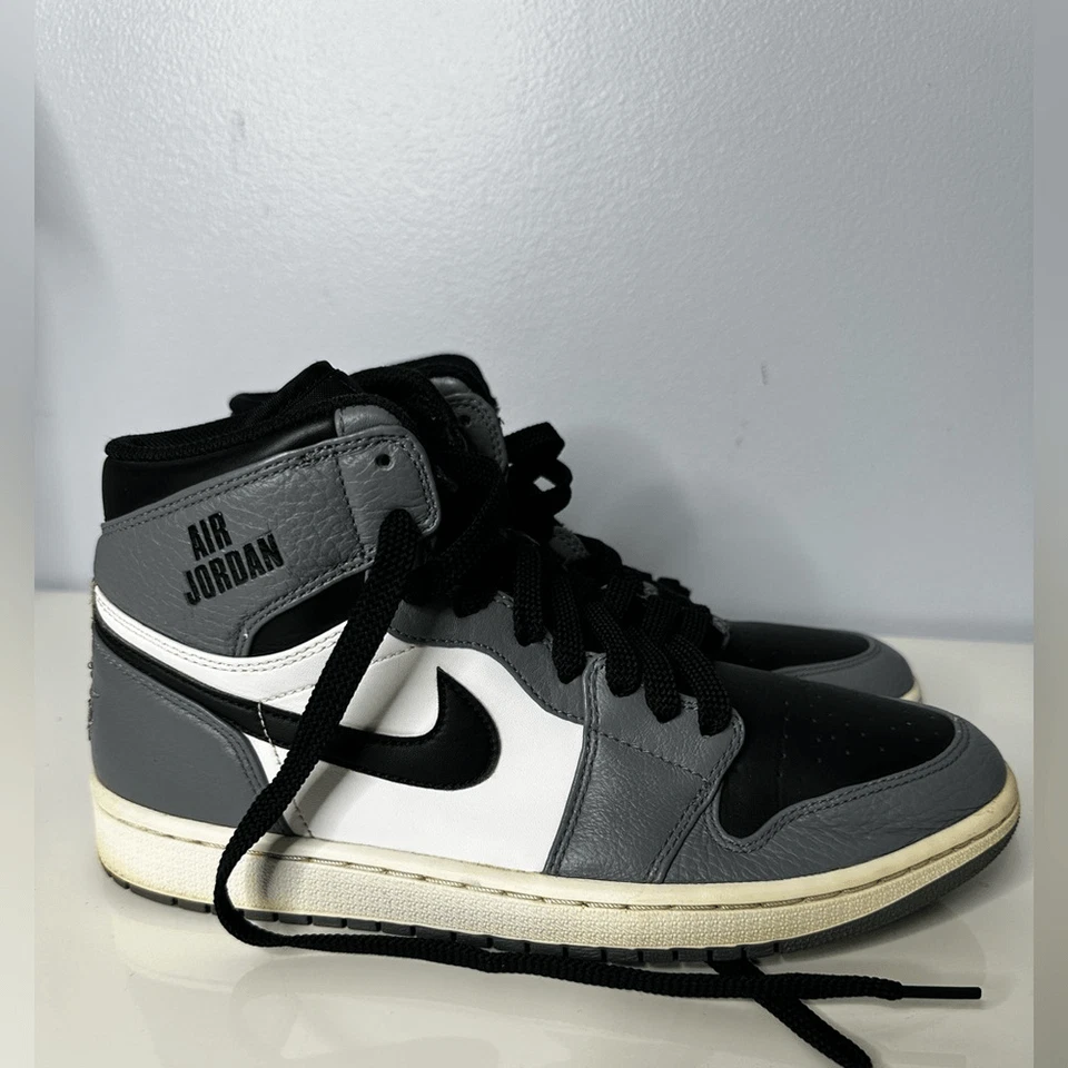 Air Jordan 1 Retro Alto Raro Air Cool Gris Negro Blanco Tenis Para Hombres 9.5 Foto 2 de 4