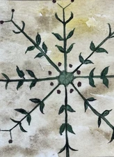 “Ivy Kaleidoscope” ACEO Watercolor By DBossert Features Design With Holly & Ivy