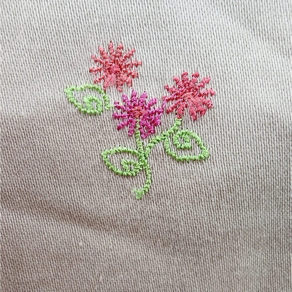 Falda Pendleton Vintage Años 90 Para Mujer 8 Tostado Caqui Bordado Flores Lápiz Preppy Foto 2 de 4