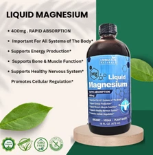 Liquid Magnesium By Livingston Natural Herbal Labs, Rapid Absorption, Vegan
