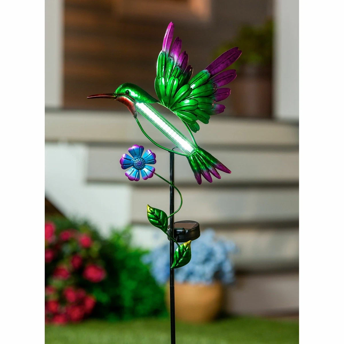 Solar hummingbird garden on sale stake