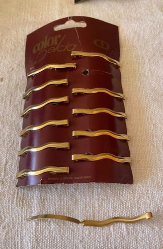 ⭕⭕VTG, 12 Hair Barrettes for Women vintage metal, new in packaging, length 5 cm - 第 5/5 張圖片