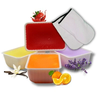 SNC Paraffinwachs 4er Set - Erdbeere, Lavendel, Orange, Vanille, 4x1000ml