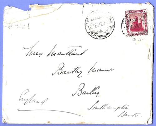 Inter War Royal Horse Artillery Weihnachtskarte Kairo Ägypten mit Umschlag 1923 - Bild 3 von 4