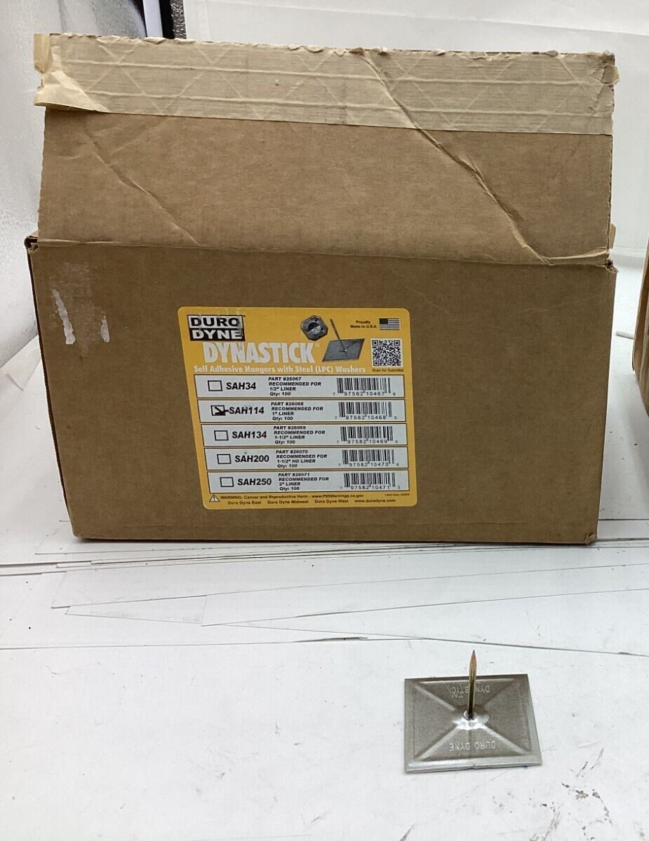 BOX OF 100 26068DURO DYNE HANGER SELF ADHESIVE 11/4IN STICK